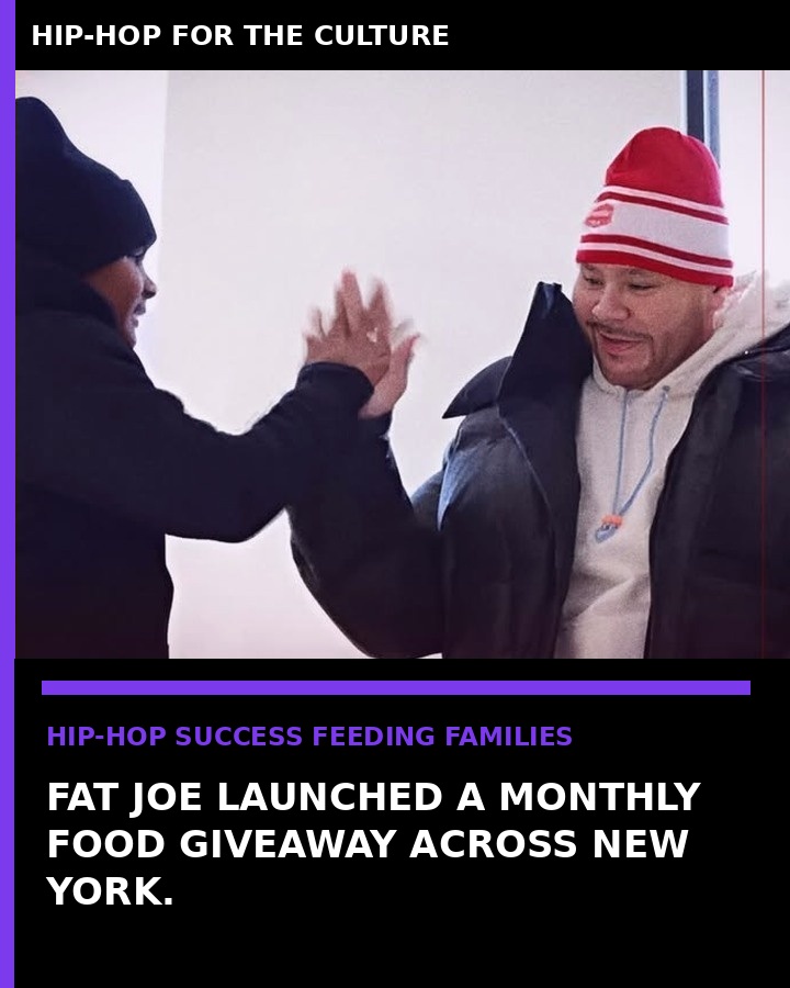 Fat Joe community food giveaway
