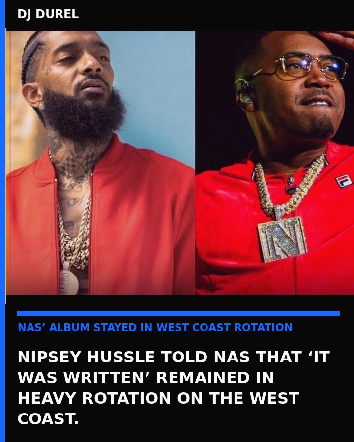 Nipsey Hussle Nas