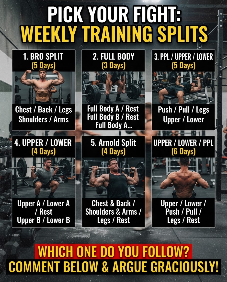 Push With Ponce weekly training split graphic