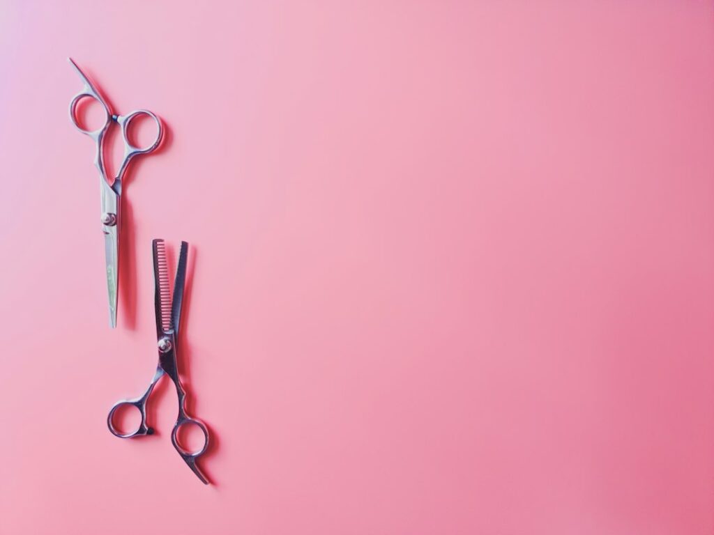 Hairdressing shears, illustrative image not Billie Eilish