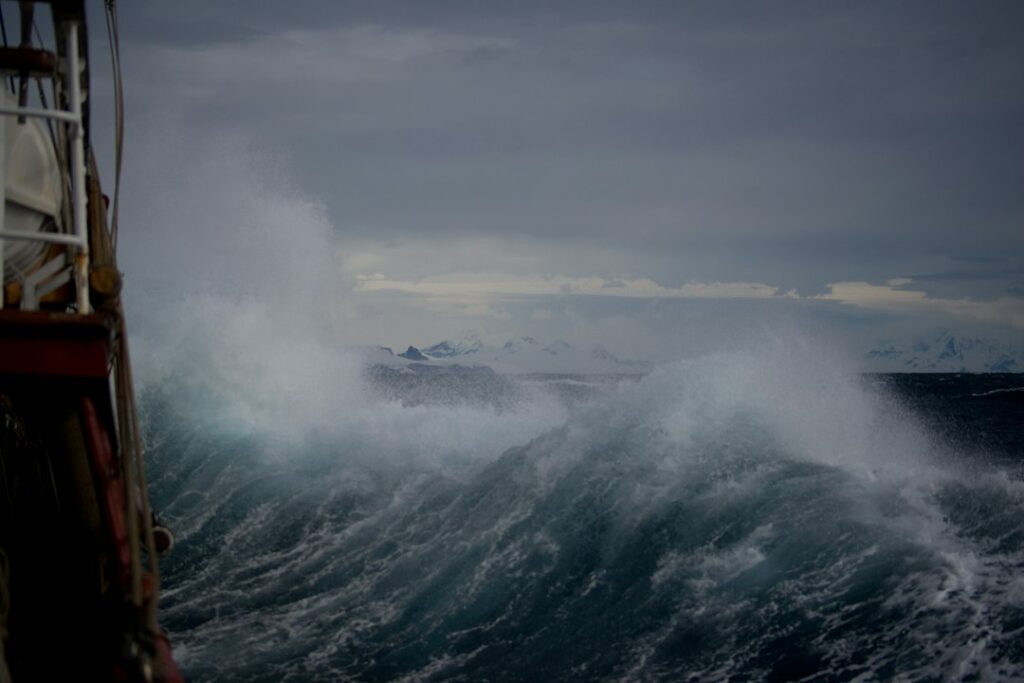 Open ocean waves, not a Bermuda Triangle disappearance