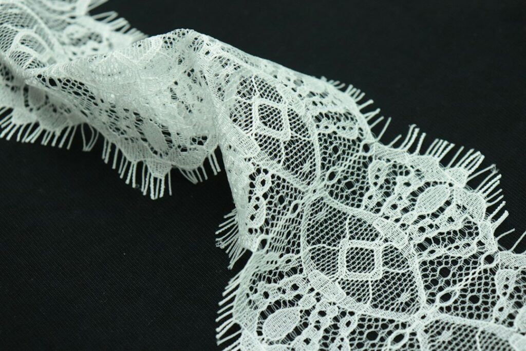 Illustrative lace material, not a particular historic underwear garment