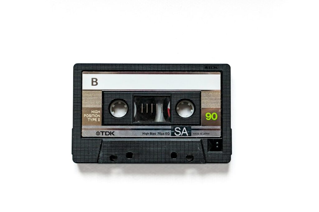Retro audio cassette illustration; not Time After Time artwork